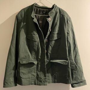 Mossimo stretch army green blazer jacket 18W